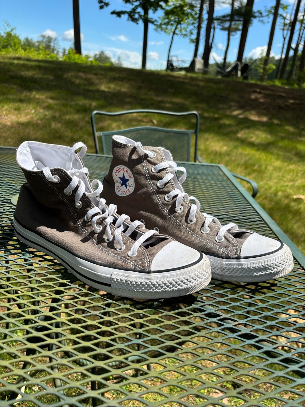 Converse Men’s Charcoal Gray Chuck Taylor All Star High Top Sneakers, M 11, W 13 - Picture 2 of 12